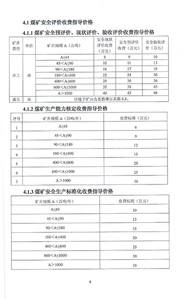 煤礦安全評價技術(shù)服務(wù)收費(fèi)標(biāo)準(zhǔn)(圖1)